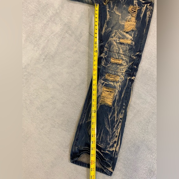 NWT Odd Culture Jeans Distressed Size 36x32 Medium Wash Denim Blue New - Picture 12 of 13